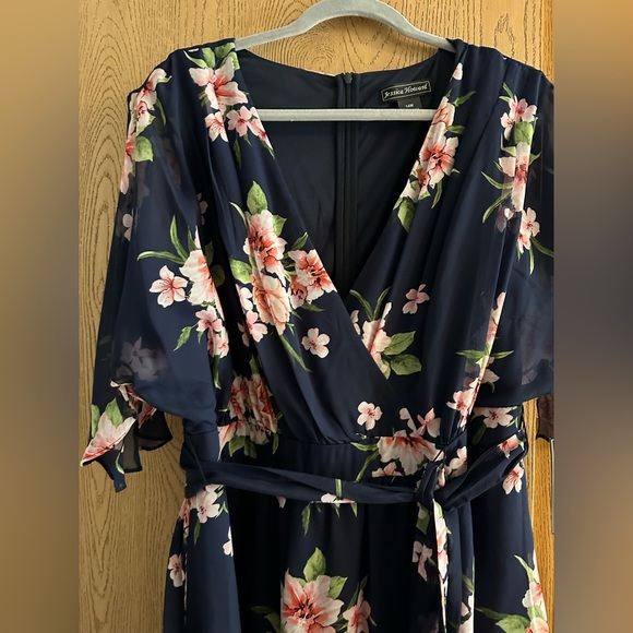 NWT Jessica Howard Womens Floral V Neck Midi Dress size 14W - Picture 4 of 4